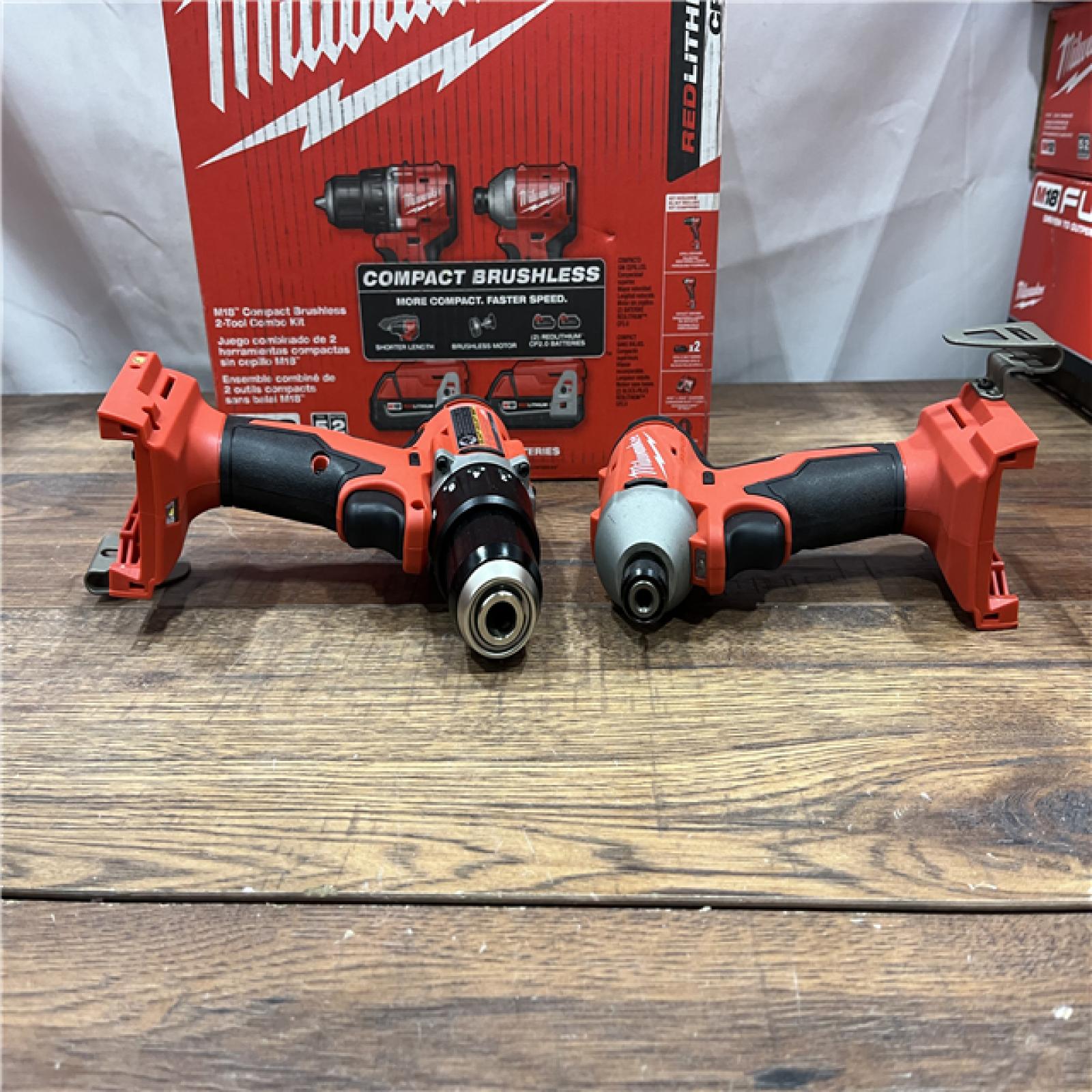 AS-IS Milwaukee M18 Compact Brushless 2-Tool Combo Kit