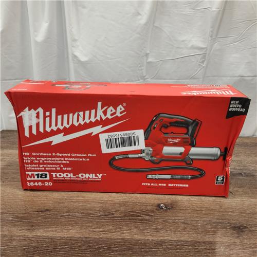 NEW!  Milwaukee Tool 10,000 PSI 14 Oz Battery-Operated Grease Gun - 48 Flexible Hose, 31 Strokes/oz | Part #2646-20