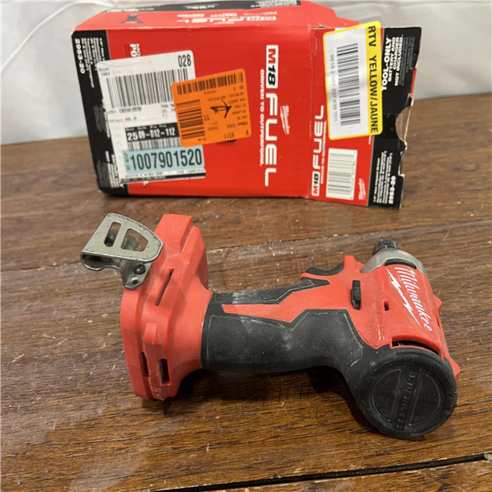 AS-ISMilwaukee 2953-20 18V Lithium-Ion Brushless Cordless 1/4   Hex Impact Driver Bare Tool  Red