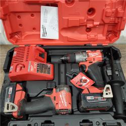 AS-IS M18 FUEL 18V Lithium-Ion Brushless Cordless Hammer Drill and Impact Driver Combo Kit (2-Tool) with 2 Batteries