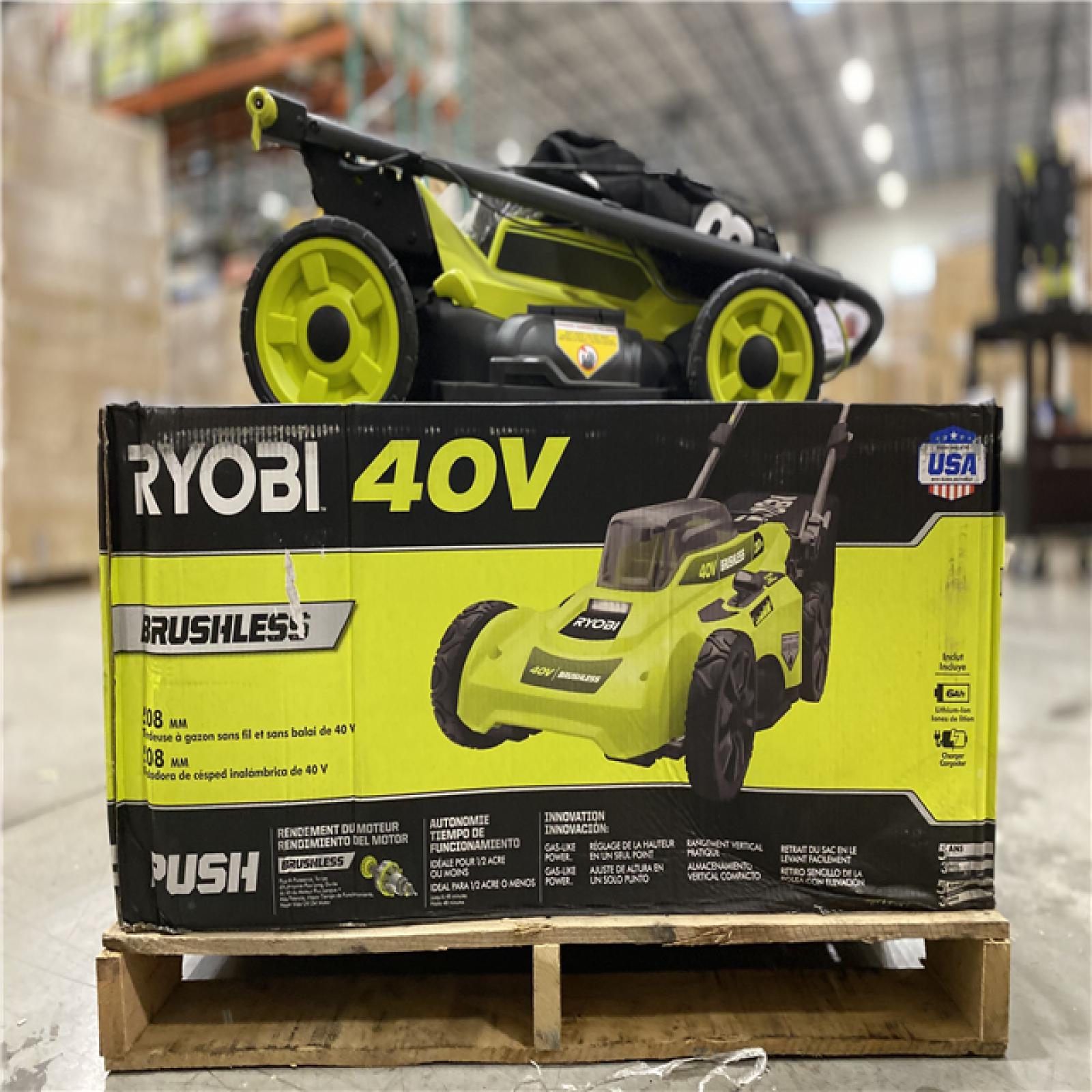 DALLAS LOCATION - RYOBI MOWER PALLET -(3 UNITS)