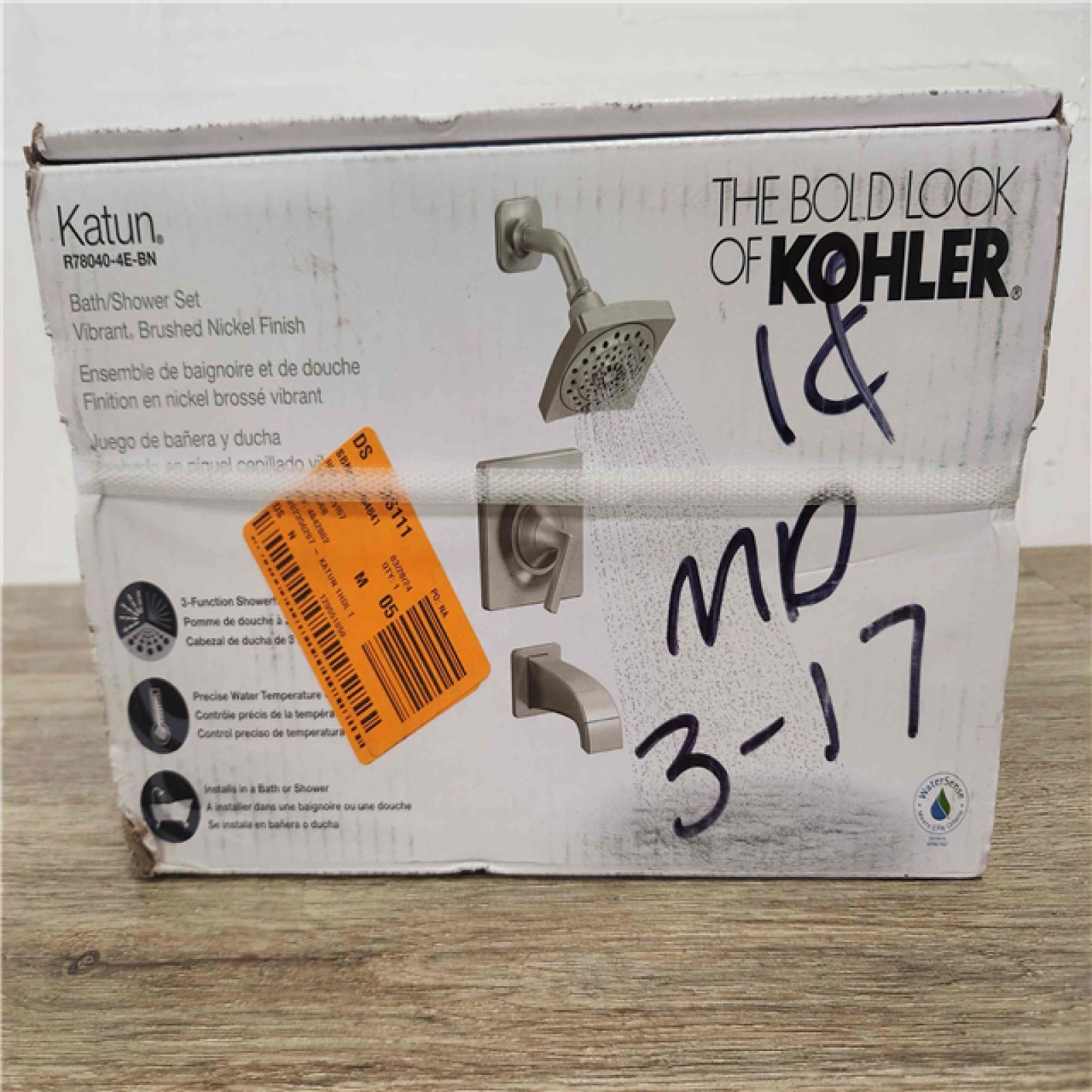 Phoenix Location NEW KOHLER Katun 1-Handle 3-Spray Tub and Shower Faucet in Brushed Nickel (Valve Included)