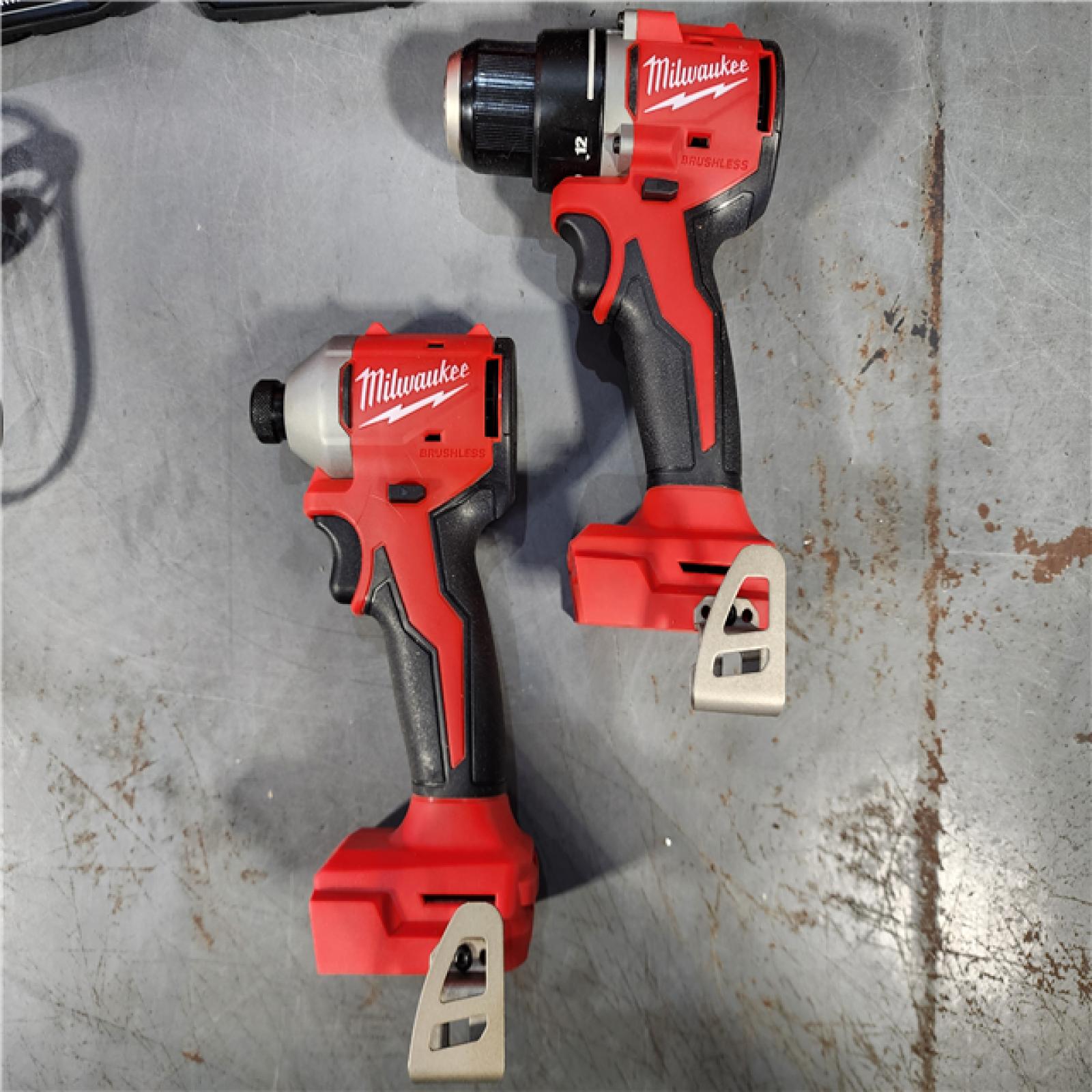 HOUSTON LOCATION - AS-IS (APPEARS LIKE NEW) M18 18V Lithium-Ion Brushless Cordless Compact Drill/Impact Combo Kit (2-Tool) W/(2) 2.0 Ah Batteries, Charger & Bag