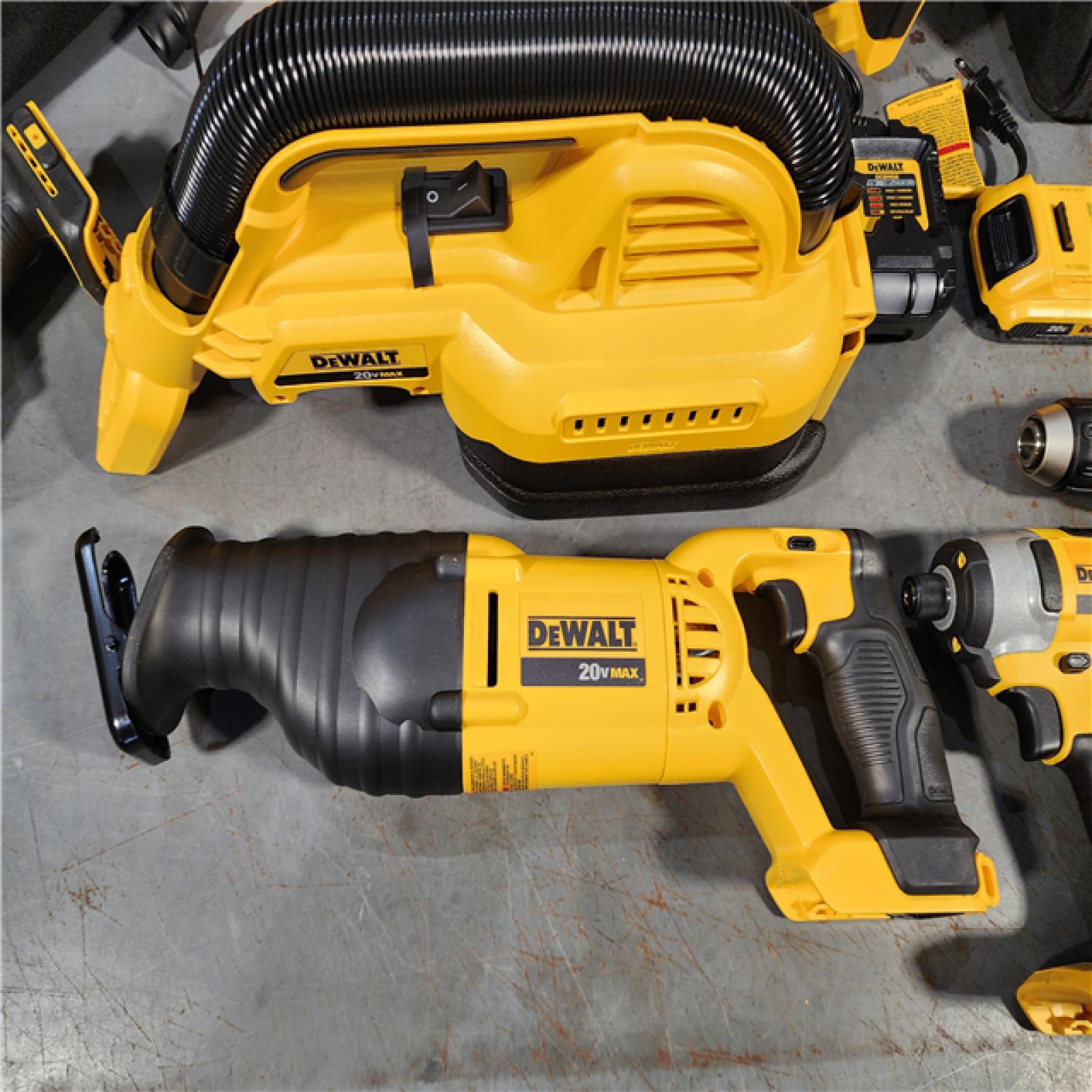 HOUSTON LOCATION - AS-IS (APPEARS LIKE NEW) DEWALT 20V MAX Lithium-Ion Brushed Cordless (10-Tool) Combo Kit