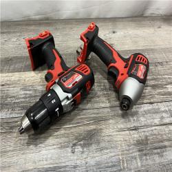 AS-IS Milwaukee M18 18V Cordless Brushed 2 Tool Drill/Driver and Impact Driver Kit