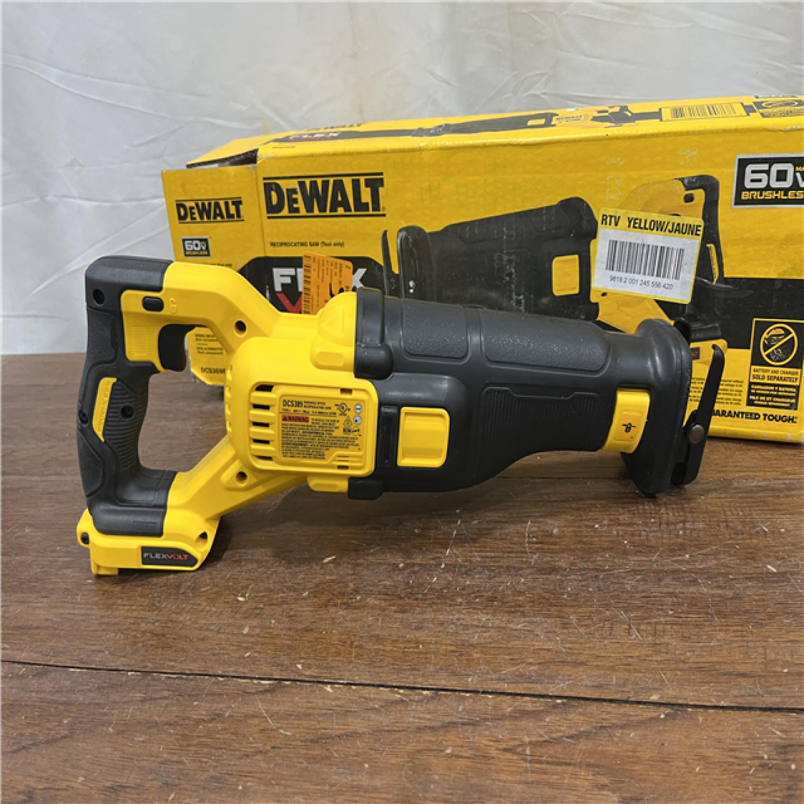 AS-ISDeWalt DCS389B FLEXVOLT 60V MAX Cordless Brushless Reciprocating Saw (Tool-Only)