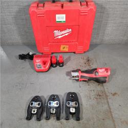 HOUSTON LOCATION - AS-IS (APPEARS LIKE NEW) Milwaukee M12 Force Logic Press Tool 1/2 in. to 1 in. Kit