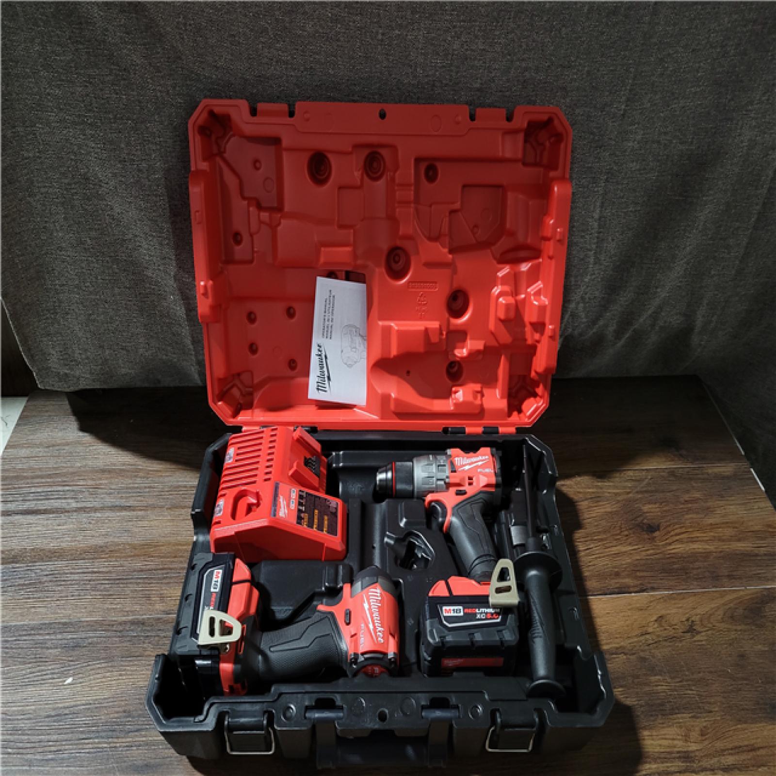 CALIFORNIA NEW MILWAUKEE M18 FUEL 2-TOOL COMBO KIT (2 BATTERIES AND CHARGER INCLUDED)