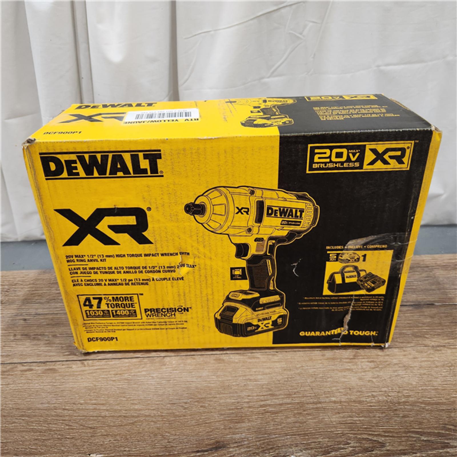 AS-IS DEWALT 20V MAX* XR 1/2  High Torque Impact Wrench with Hog Ring Anvil