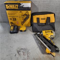 HOUSTON LOCATION - AS-IS DeWalt 20V MAX Brushless Cordless 2-Speed 30° Paper Collated Framing Nailer Kit