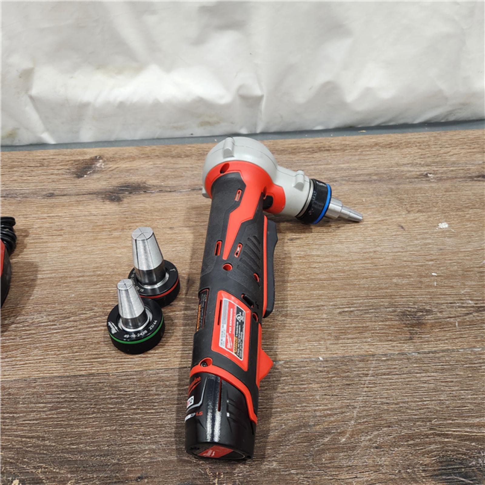 AS-IS M12 12-Volt Lithium-Ion Cordless PEX Expansion Tool Kit with (2) 1.5 Ah Batteries, (3) Expansion Heads and Hard Case