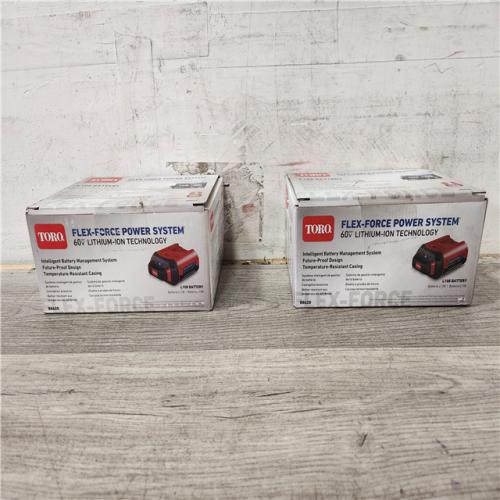 Phoenix Location NEW Toro 60V MAX* Flex-Force 2.5Ah Lithium-Ion Battery (2 Pack)