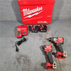 HOUSTON LOCATION - AS-IS Milwaukee M18 FUEL 18V Lithium-Ion Brushless Cordless Hammer Drill and Impact Driver Combo Kit (2-Tool) with 2 Batteries