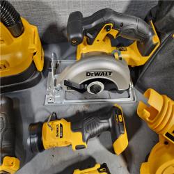 HOUSTON LOCATION - AS-IS (APPEARS LIKE NEW) DEWALT 20-Volt Max Lithium-Ion 10-Tool Cordless Combo Kit with Two 2.0 Ah Batteries, Charger and 2 Bags