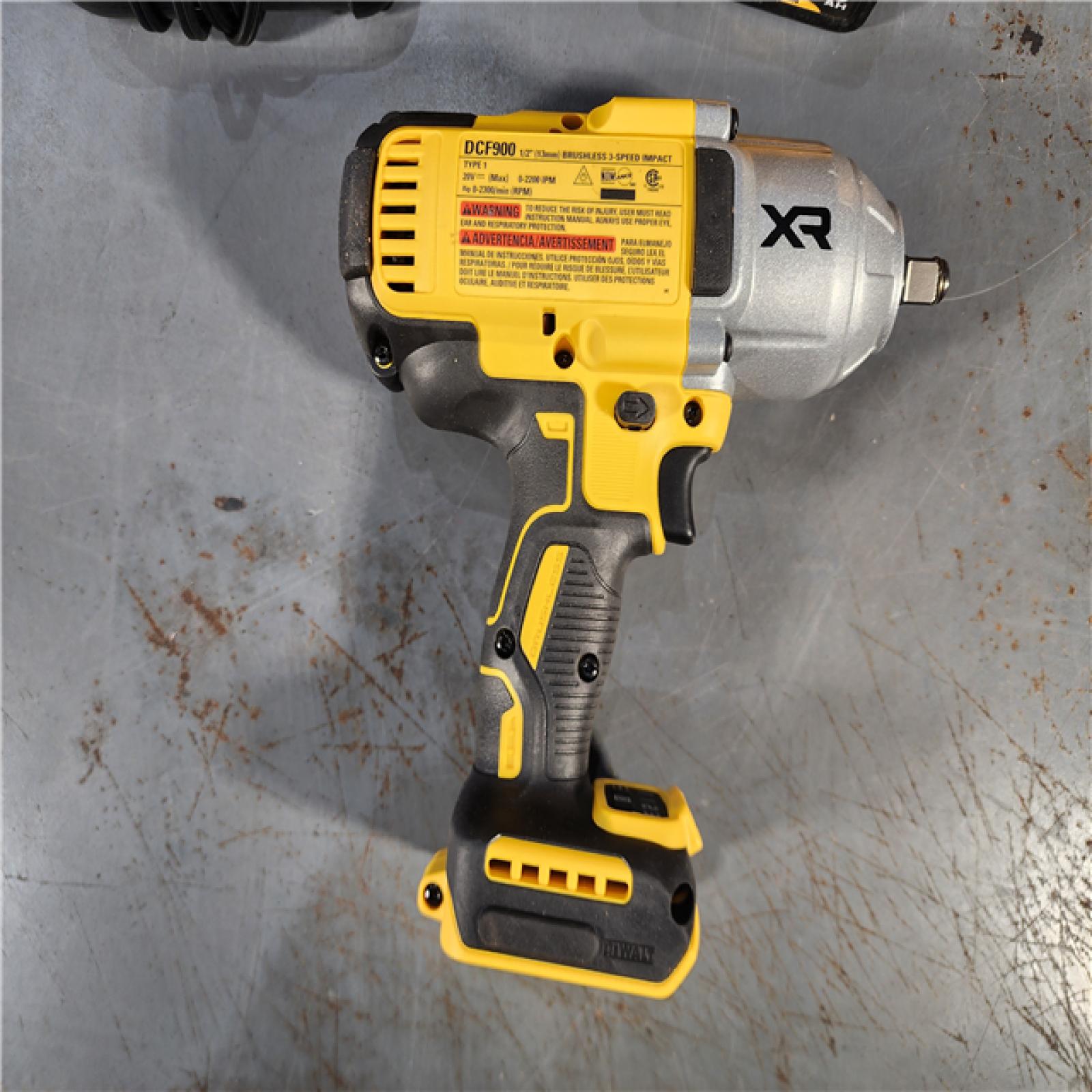 HOUSTON LOCATION - AS-IS DEWALT 20V MAX* XR 1/2  High Torque Impact Wrench with Hog Ring Anvil