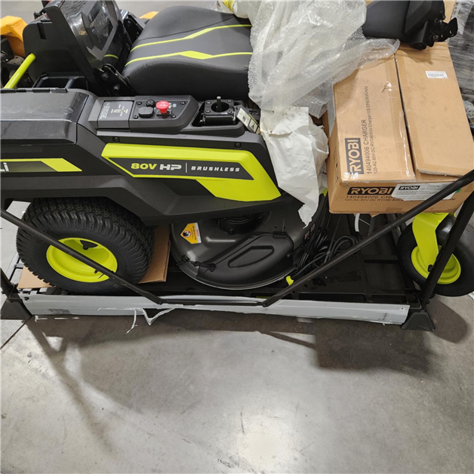 DALLAS LOCATION - AS-IS RYOBI 80V HP Brushless 42 in. Battery Electric Cordless Zero Turn Riding Mower