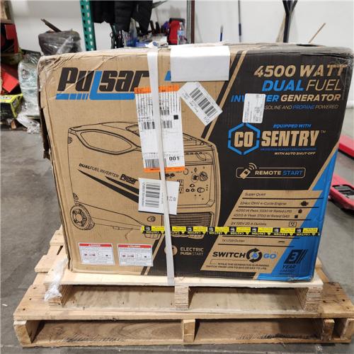 Dallas Location -NEW- Pulsar 4,500-Watt/3,700-Watt Dual Fuel Portable Inverter Generator