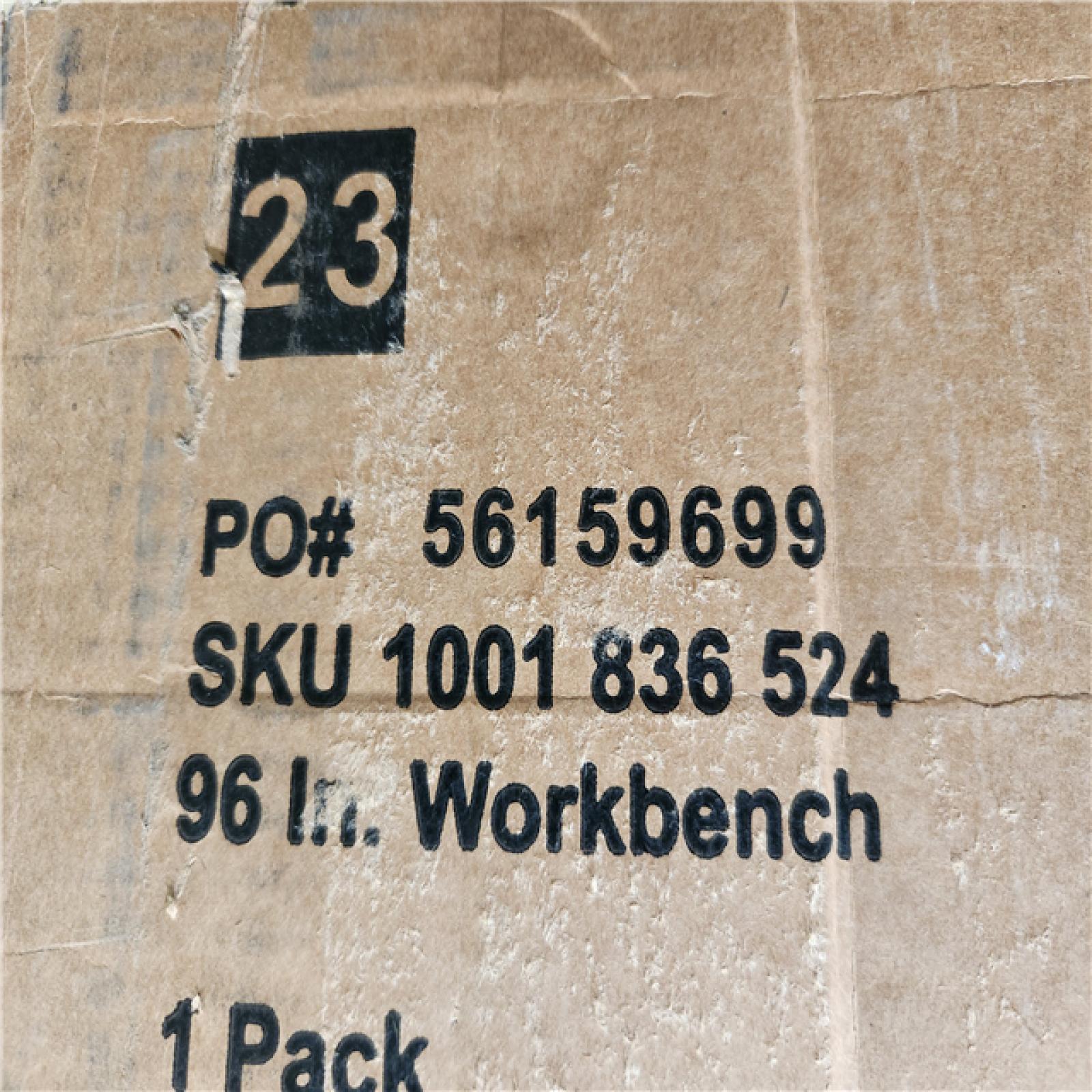 Phoenix Location NEW Sealed Husky 8 ft. Adjustable Height Solid Wood Top Workbench in Black for Ready to Assemble Steel Garage Storage System G9600-US1