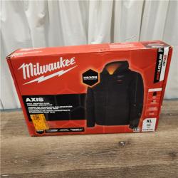 AS-IS Milwaukee M12 12V Mens Heated Axis Hooded Jacket with Battery, Black, Size XL - M102B-21XL