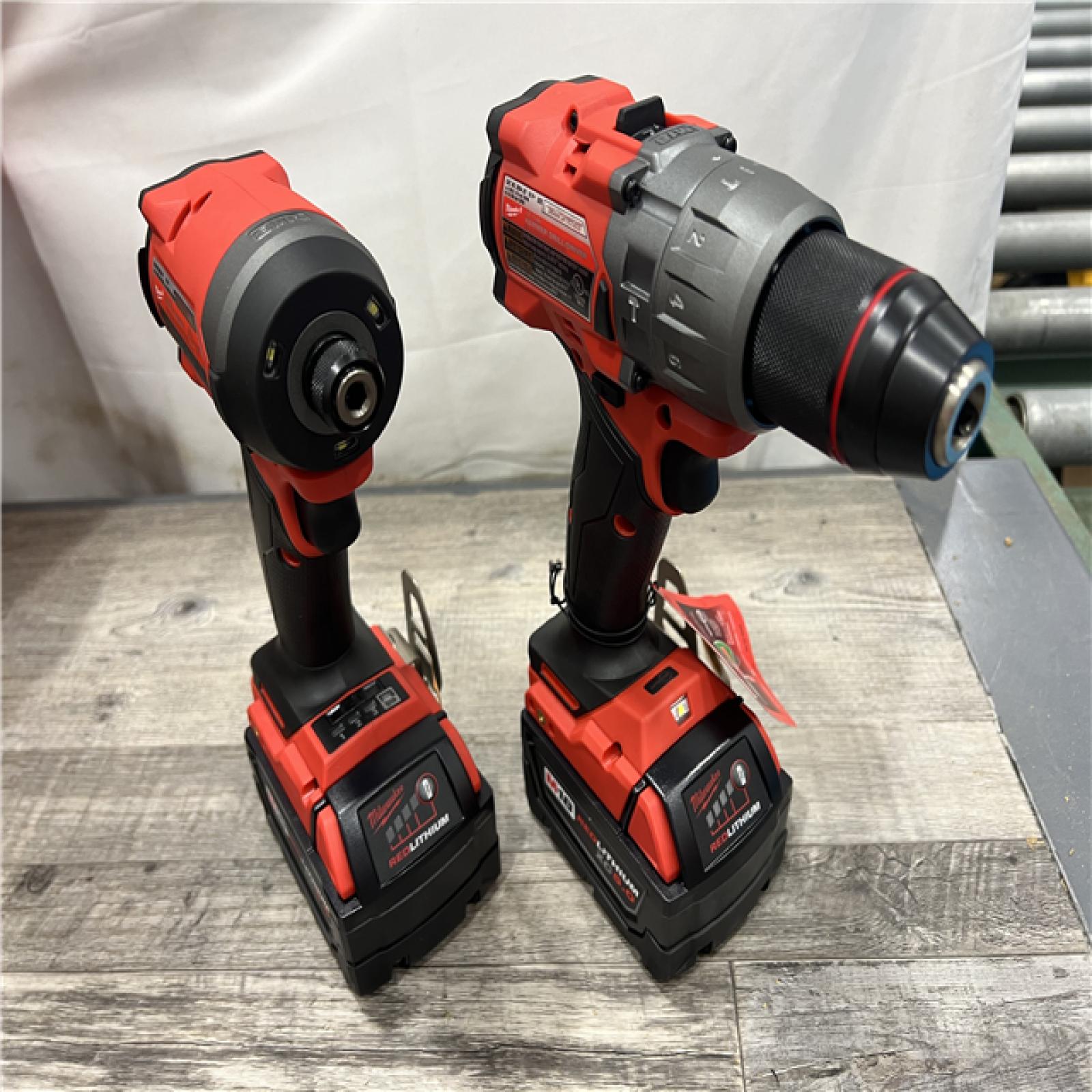 AS-IS MILWAUKEE M18 FUEL 18V Lithium-Ion Brushless Cordless Hammer Drill and Impact Driver Combo Kit (2-Tool) with 2 Batteries