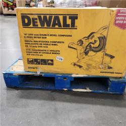 Dallas Location - DEWALT 15 Amp Corded 12 in. Double Bevel Sliding Compound Miter Saw, Blade Wrench and Material Clamp