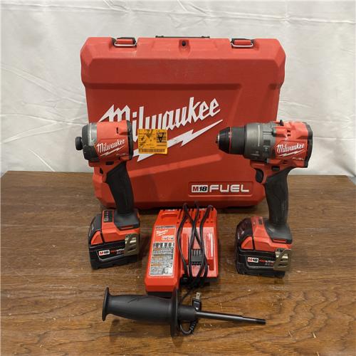 AS-IS Milwaukee M18 FUEL 18V Lithium-Ion Brushless Cordless Hammer Drill and Impact Driver Combo Kit (2-Tool) with 2 Batteries