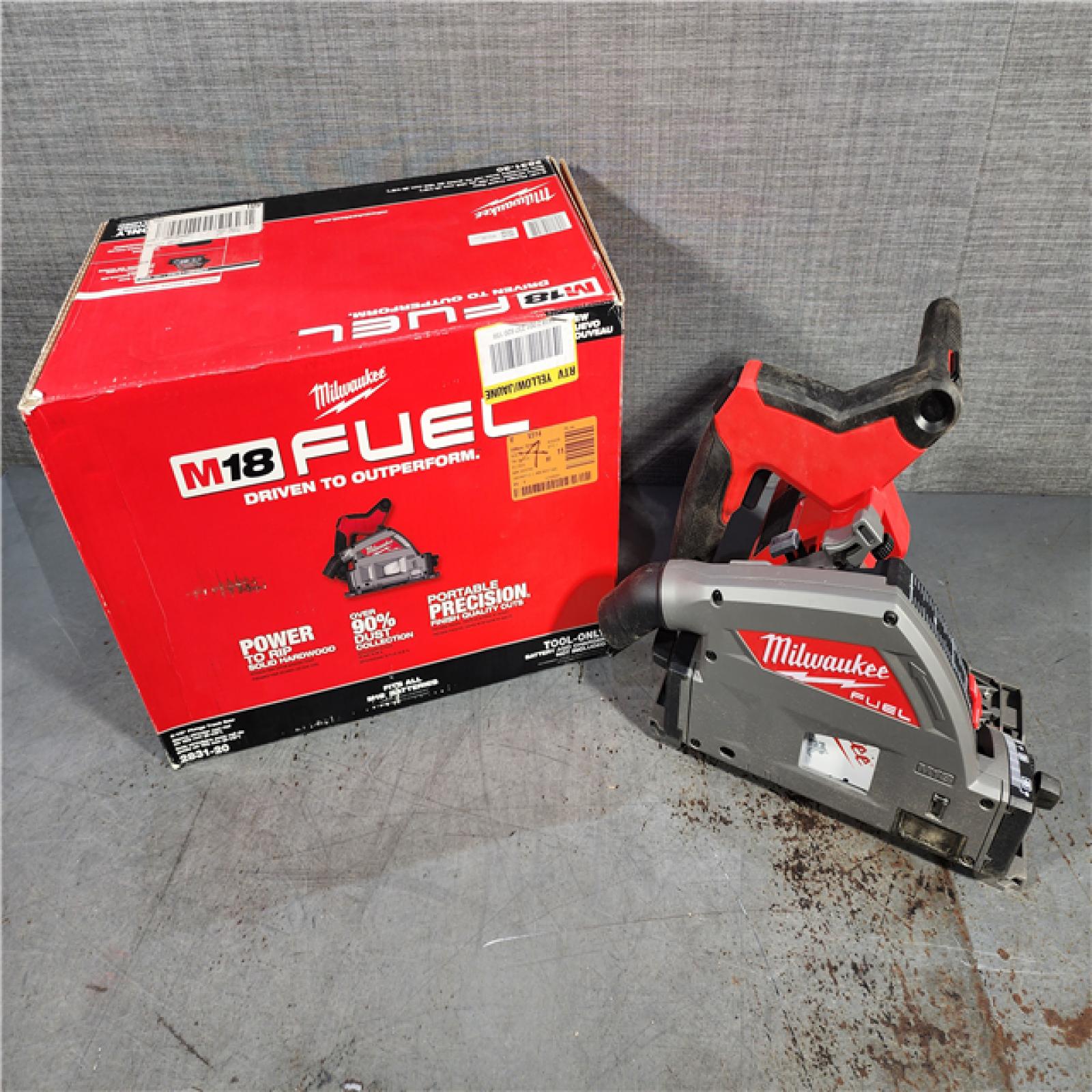 HOUSTON LOCATION - AS-IS Milwaukee M18 FUEL 18V Lithium-Ion Cordless Brushless 6-1/2 in. Plunge Cut Track Saw (Tool-Only)