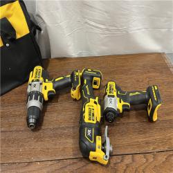 AS-IS20-Volt Lithium-Ion Cordless 3-Tool Combo Kit with FLEXVOLT 9 Ah and 20V 6 Ah Batteries and Charger