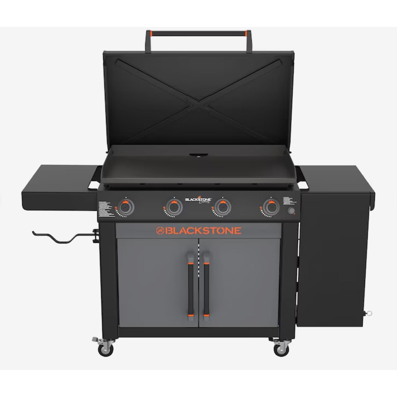 DALLAS LOCATION - Blackstone 36 Culinary Omnivore Griddle with Side Table 4-Burner Liquid Propane Flat Top Grill PALLET - (4 UNITS)