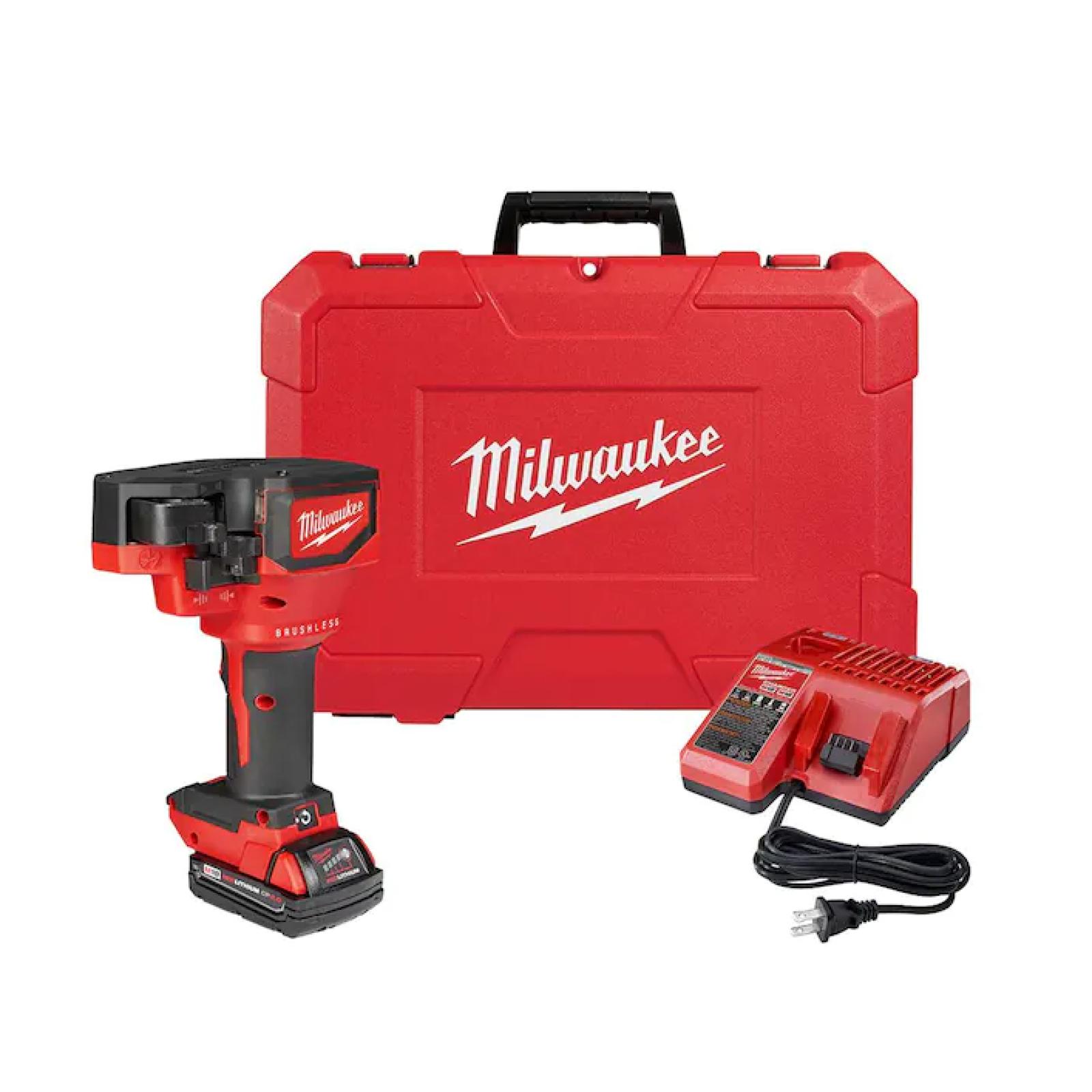 NEW! - Milwaukee M18 18V Lithium-Ion Cordless Brushless Threaded Rod Cutter Kit with 2.0 Ah Battery, Charger and Case