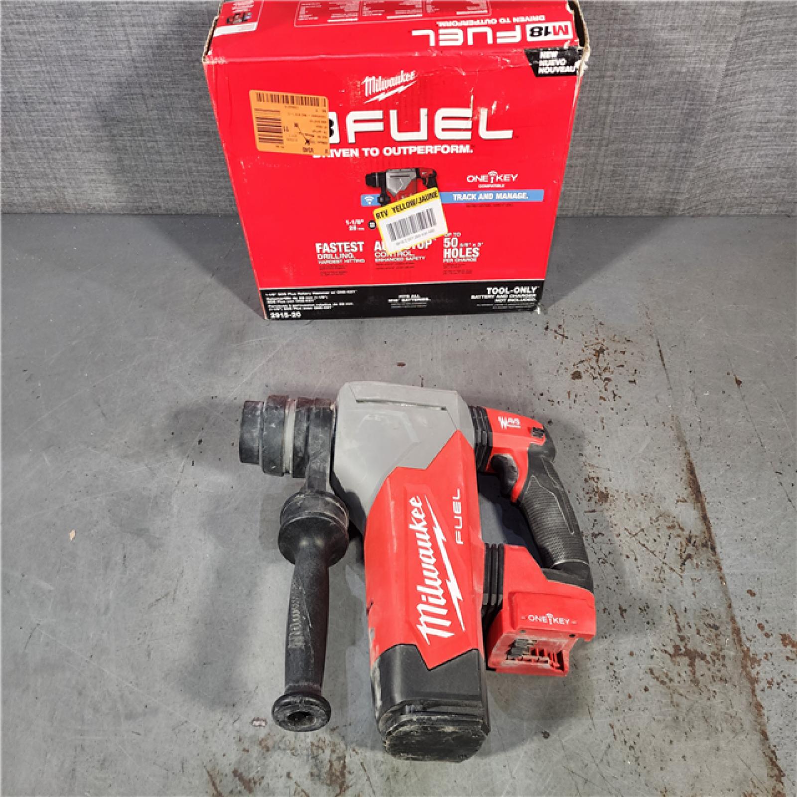 HOUSTON LOCATION - AS-IS Milwaukee 2915-20 M18 FUEL 18-Volt Lithium-Ion Brushless Cordless SDS-Plus 1-1/8 in. Rotary Hammer Drill (Tool-Only)