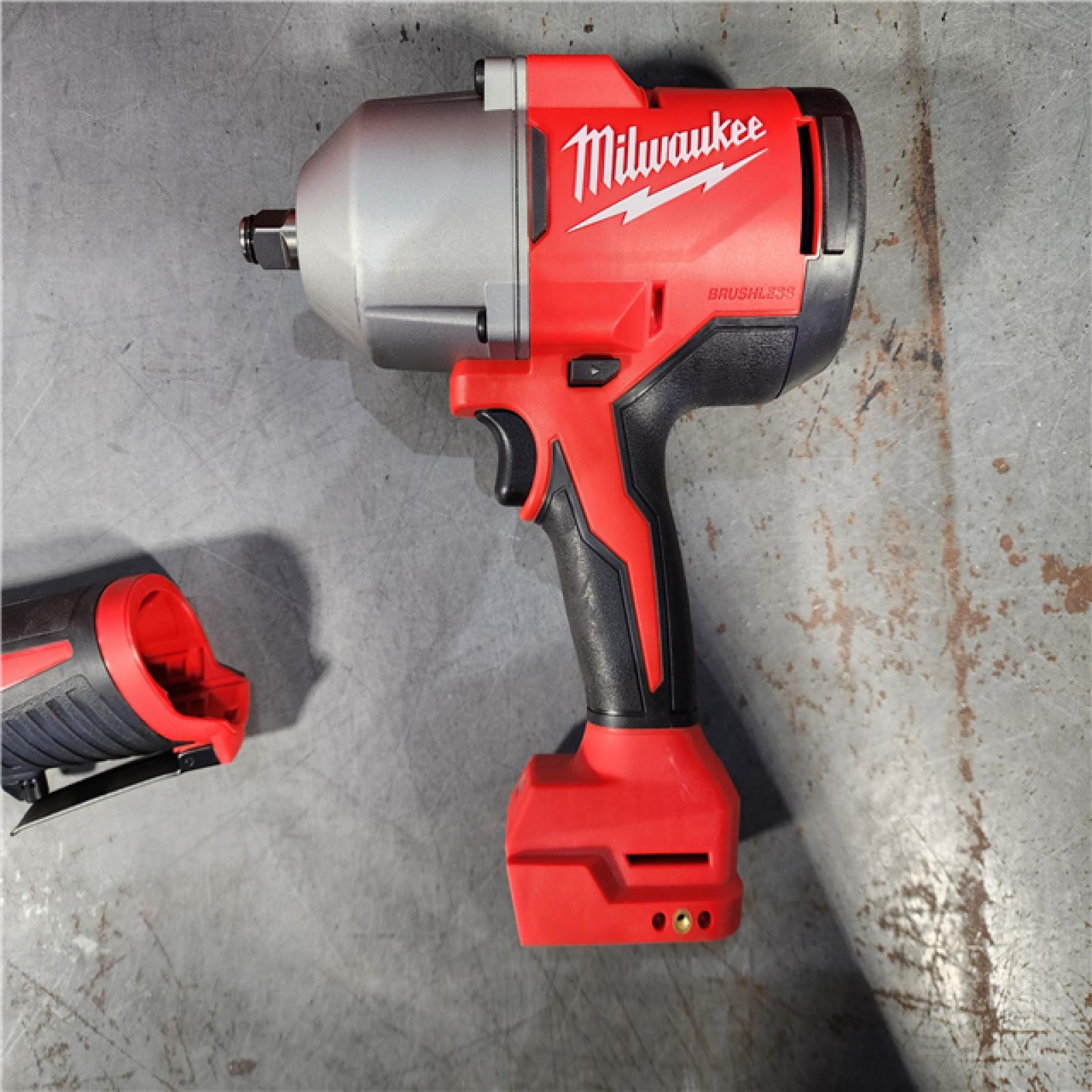 HOUSTON LOCATION - AS-IS M12/M18 12/18V Lithium-Ion Cordless 3/8 in. Ratchet and 1/2 in. High Torque Impact Wrench with Friction Ring Combo Kit