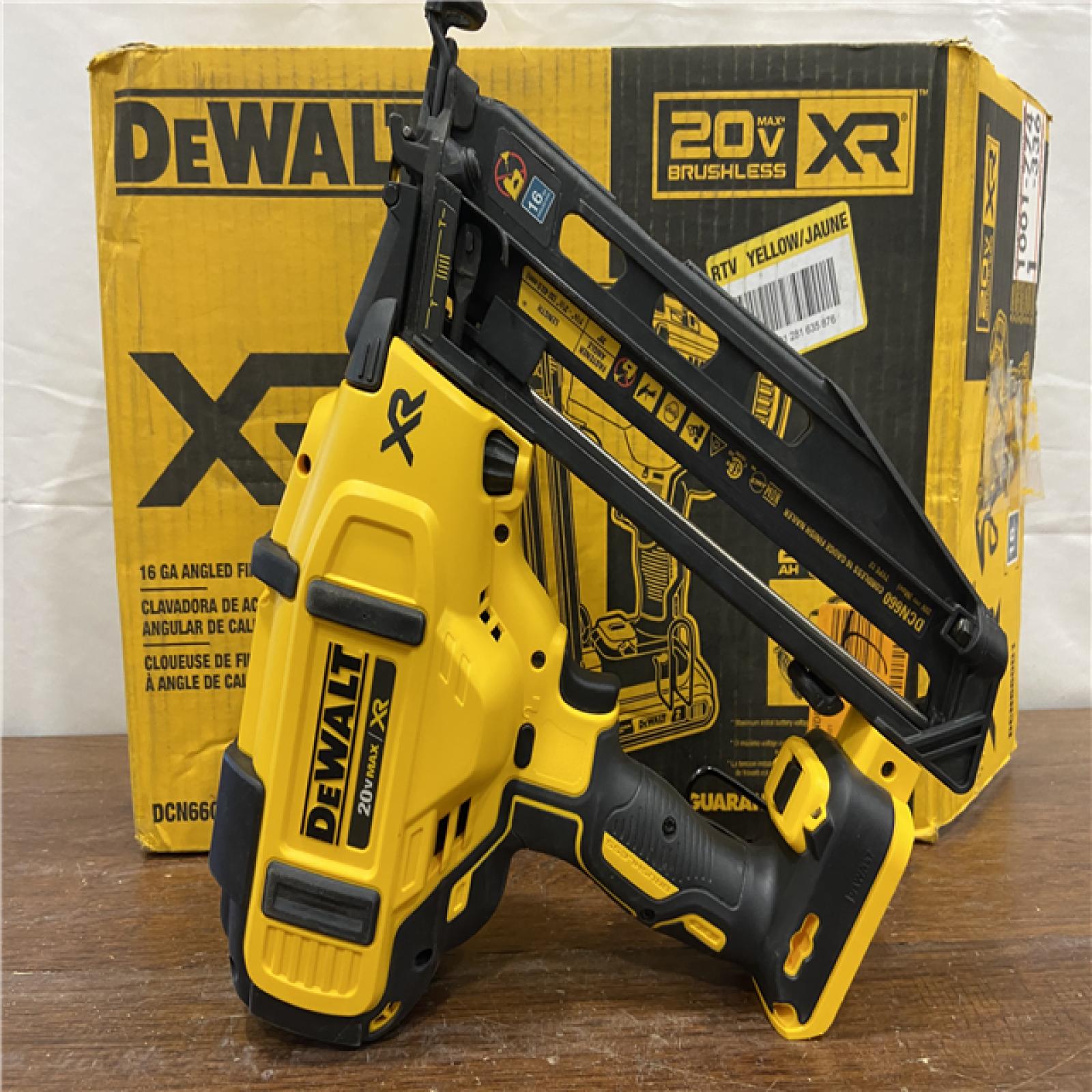 AS-IS DeWalt DCN660D1 20V 16 Gauge Cordless Angled Finish Nailer Kit W/ 2Ah Battery