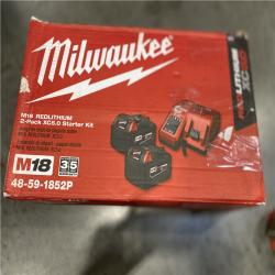 NEW! - Milwaukee M18 18-Volt Lithium-Ion Starter Kit with One 5.0 Ah and One 2.0 Ah Battery and Charger