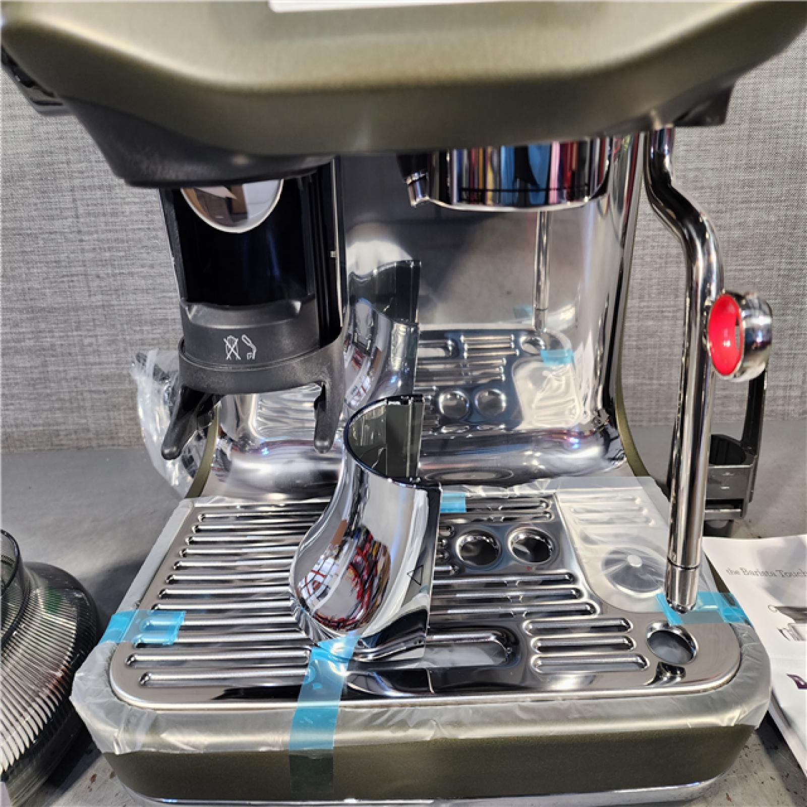 HOUSTON LOCATION - AS-IS (APPEARS LIKE NEW) Breville Barista Touch Impress Espresso Maker - Olive Tape