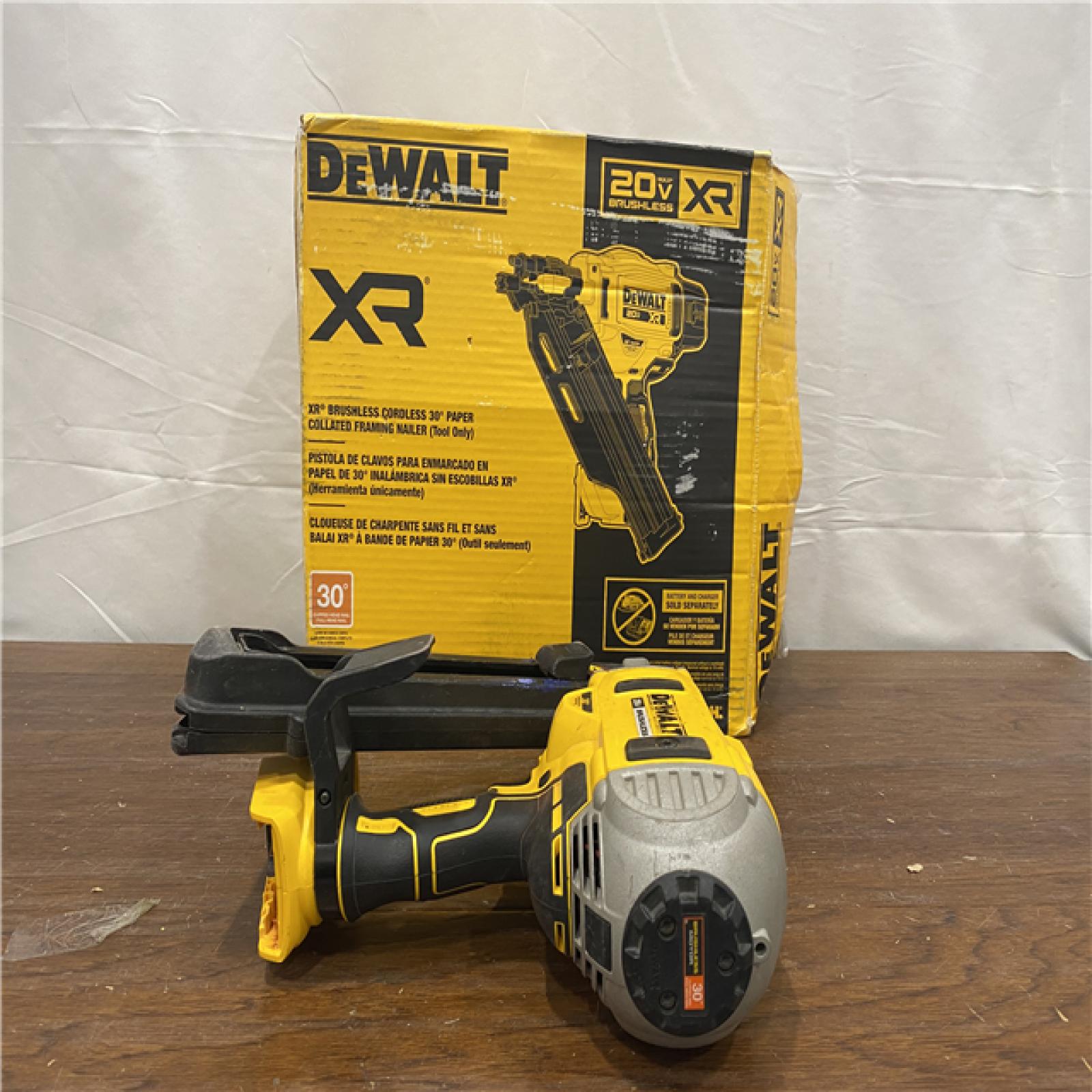 AS-IS DEWALT 20-Volt 30Â° Cordless Framing Nailer (Tool-Only)