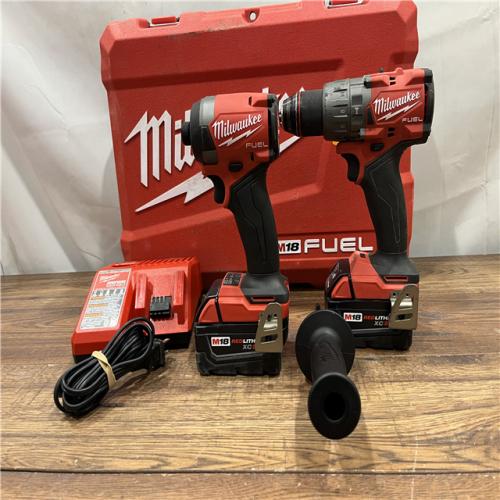 AS-IS Milwaukee M18 FUEL 18V Lithium-Ion Brushless Cordless Hammer Drill and Impact Driver Combo Kit (2-Tool) with 2 Batteries