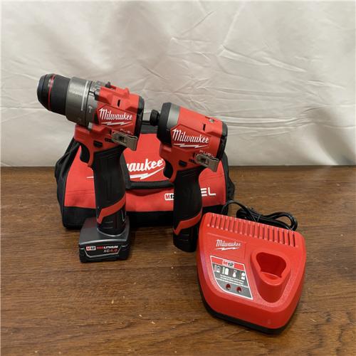 AS-IS Milwaukee 3497-22 12V Brushless Hammer Drill and Impact Driver Combo Kit