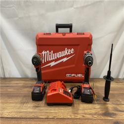 AS IS Milwaukee M18 FUEL 18V Lithium-Ion Brushless Cordless Hammer Drill and Impact Driver Combo Kit (2-Tool) with 2 Batteries