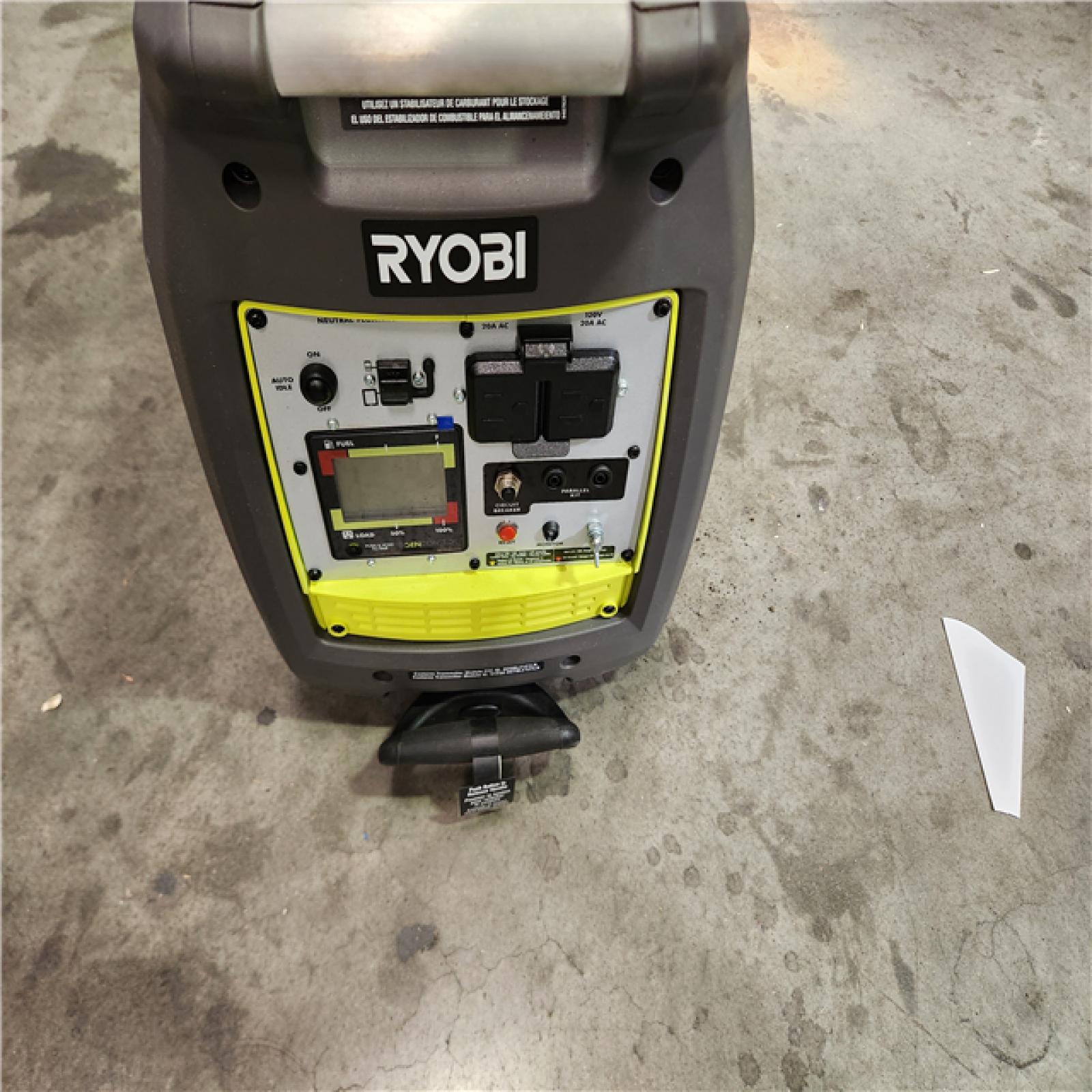 California AS-IS Ryobi 2 300-Watt Recoil Start Bluetooth Super Quiet Gasoline Powered Digital Inverter Generator with CO Shutdown Sensor