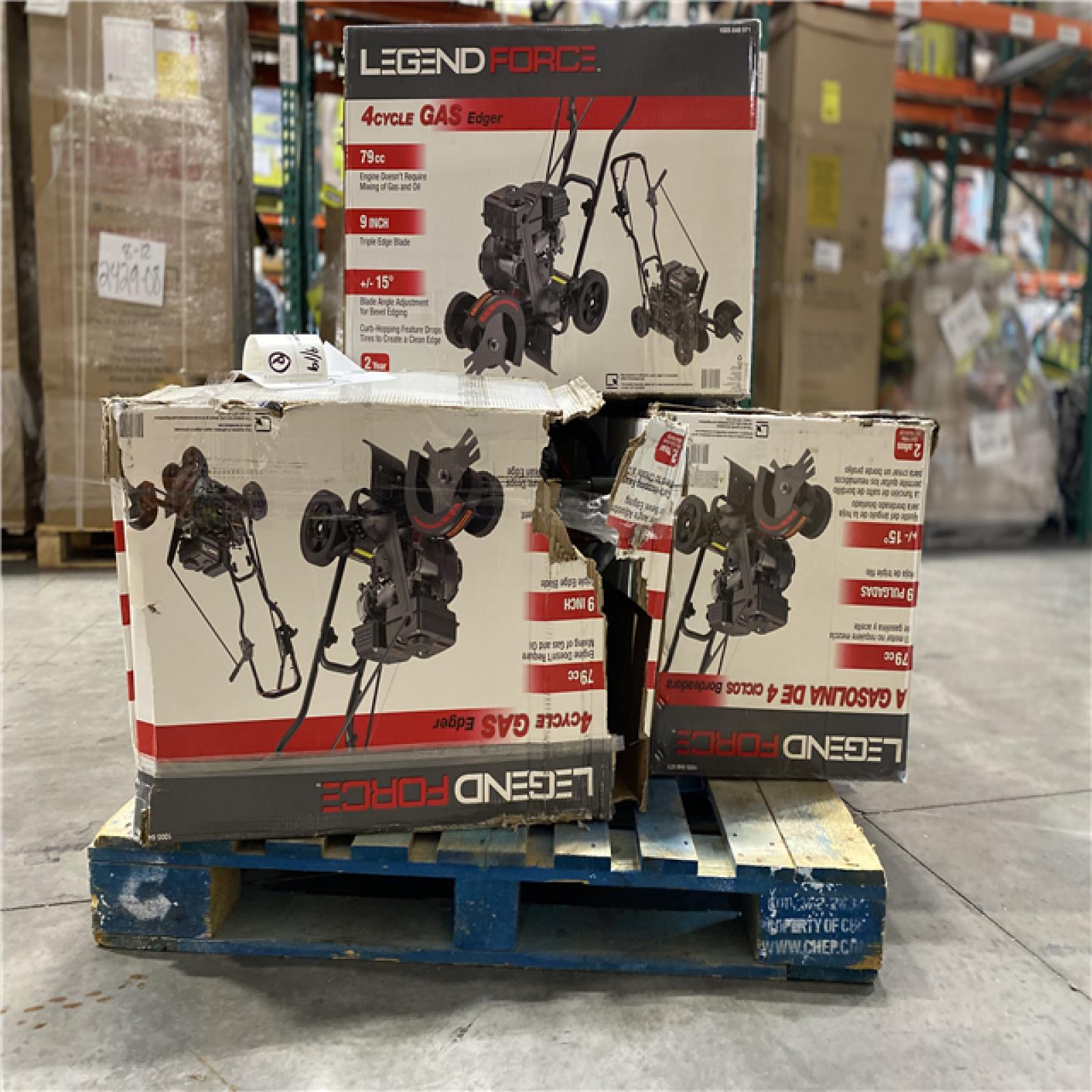 DALLAS LOCATION - Legend Force 9 in. 79 cc Gas Powered 4-Stroke Walk Behind Landscape Edger PALLET - ( 4 UNITS)