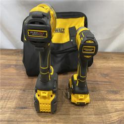 AS IS DEWALT 20V MAX Cordless Brushless Hammer Drill/Driver 2 Tool Combo Kit with FLEXVOLT ADVANTAGE