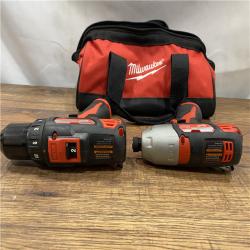 AS IS M12 12V Lithium-Ion Cordless Drill Driver/Impact Driver Combo Kit with Two 1.5Ah Batteries, Charger and Bag (2-Tool)