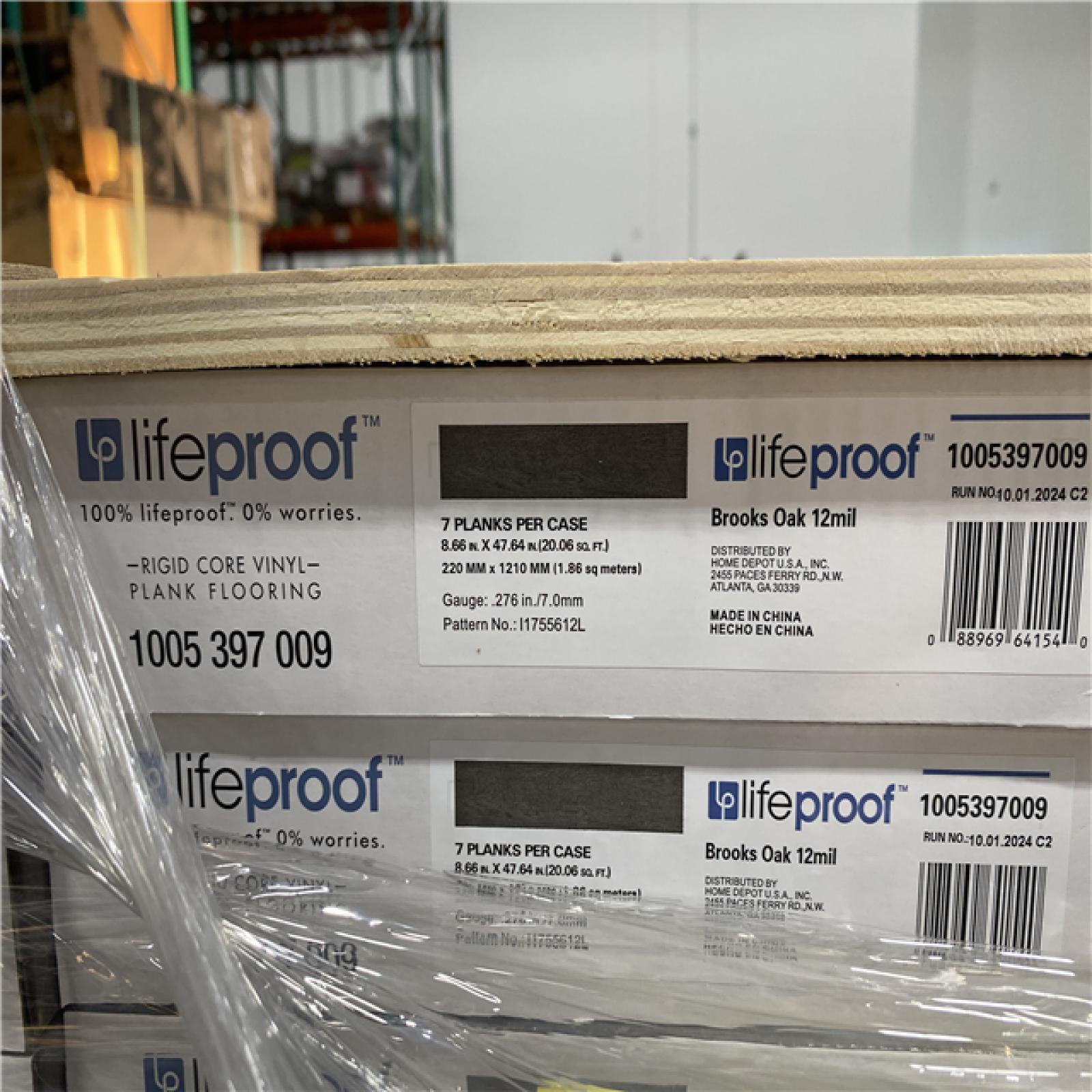 DALLAS LOCATION -Lifeproof Brooks Oak 12 MIL x 8.7 in. W x 48 in. L Click Lock Waterproof Luxury Vinyl Plank Flooring- PALLET (84 UNITS)