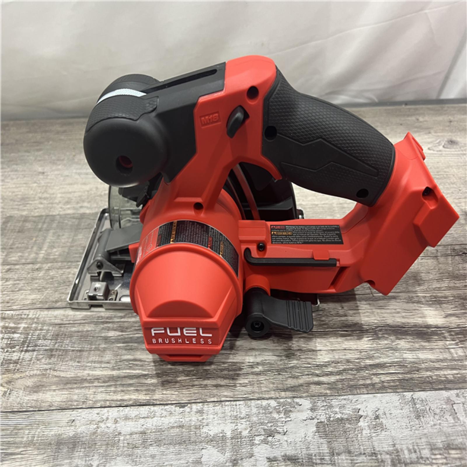 AS-IS MILWAUKEE M18 FUEL 18V Lithium-Ion Brushless Cordless Metal Cutting 5-3/8 in. Circular Saw (Tool-Only) W/ Metal Saw Blade