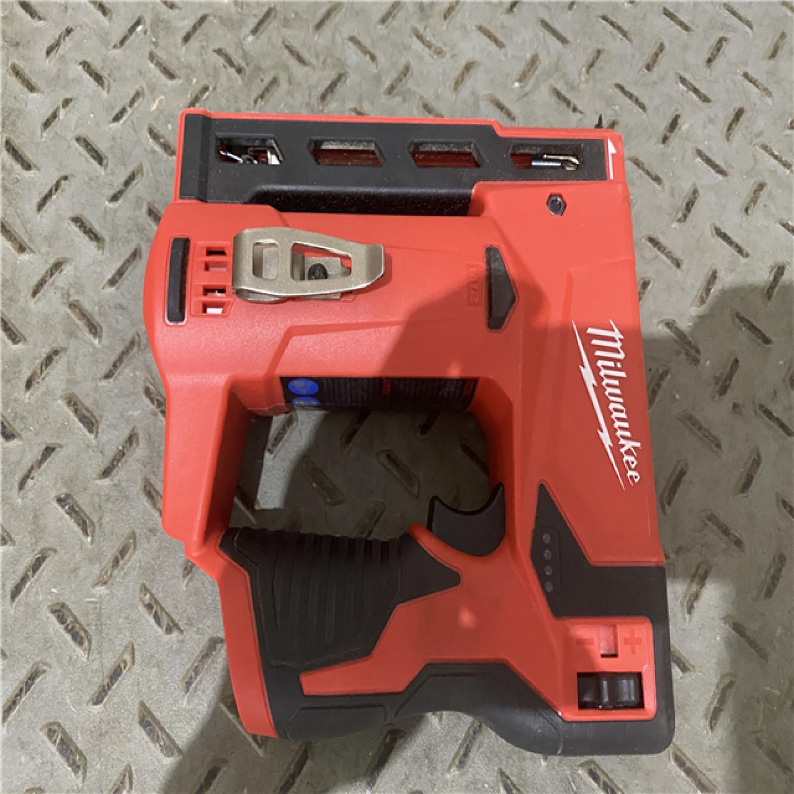 Houston location AS-IS Milwaukee Tool M12 3/8  Crown Stapler (Tool Only)