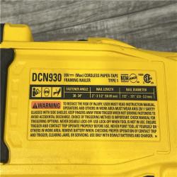 AS-IS DEWALT 20-Volt 30Â° Cordless Framing Nailer (Tool-Only)