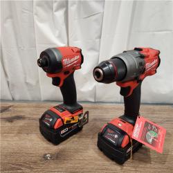 AS-IS Milwaukee M18 FUEL 18V Lithium-Ion Brushless Cordless Hammer Drill and Impact Driver Combo Kit (2-Tool) with 2 Batteries