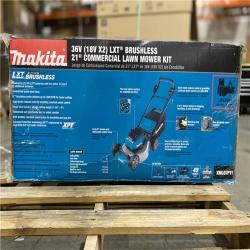 DALLAS LOCATION - Makita 21 in. 18V X2 (36V) LXT Lithium-Ion Cordless Walk Behind Push Lawn Mower Kit with 4 Batteries (5.0 Ah)