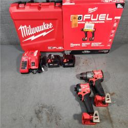 HOUSTON LOCATION - AS-IS Milwaukee M18 FUEL 18V Lithium-Ion Brushless Cordless Hammer Drill and Impact Driver Combo Kit (2-Tool) with 2 Batteries